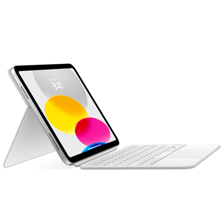 Apple Magic Keyboard Folio for iPad (10th generation) Compact Keyboard Wireless Comfortable typing experience with a scissor mechanism with 1mm travel. Large click-anywhere trackpad supports Multi‑Touch gestures and the cursor in iPadOS. 14-key functi