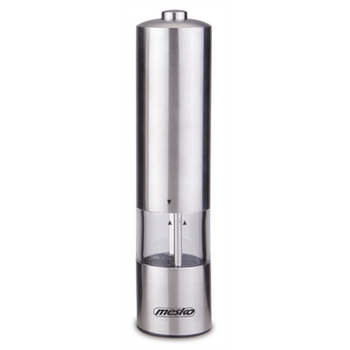 Mesko Electric Pepper mill MS 4432 Power supply: 4 x batteries type AA Stainless steel