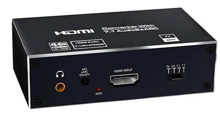 Ekstraktor HDMI 2.1 TOSLINK KONWERTER ATMOS 7.1 eARC HDCP 2.3 8K 4K 120Hz