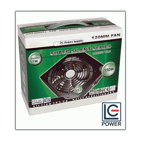 Netzteil ATX LC-Power 550W/120mm 80+ 4+4-pin 12V, 6+2-pin PCIe