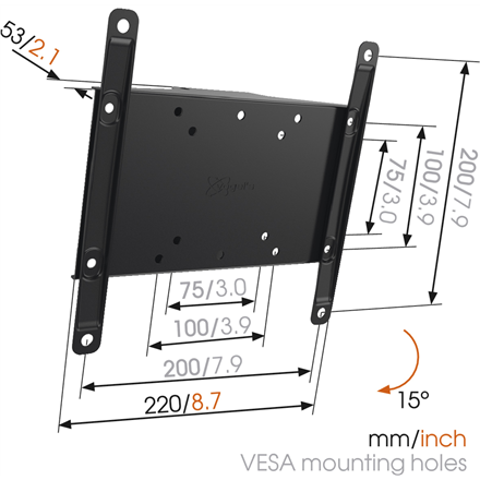 Vogels Wall mount MA2010-A1 Tilt 26-40 " Tilt Maximum weight (capacity) 30 kg Black