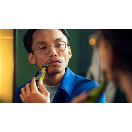 Philips Shaver | QP2734/23 OneBlade 360 | Operating time (max) 60 min | Wet & Dry | Lithium Ion | Green/Gray