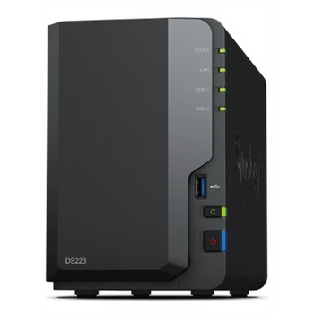 Synology DiskStation DS223 NAS Server, 2GB RAM, 1x Gb LAN - 2-Bay