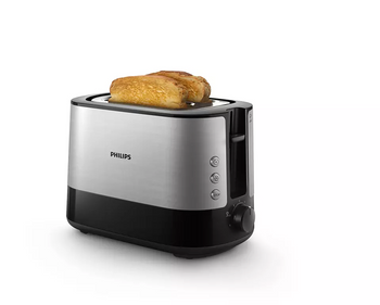 Philips Toaster HD2637/90 Viva Collection Number of slots 2, Housing material  Metal/Plastic, Black