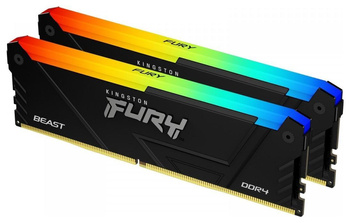 Pamięć RAM Kingston Fury Beast Black RGB 16GB (2x8GB) DDR4 3200MHz