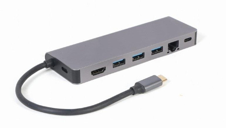 Cablexpert A-CM-COMBO5-05 USB Type-C 5-in-1 multi-port adapter (Hub + HDMI + PD + card reader + LAN) | Cablexpert