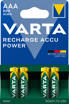 AKUMULATORY VARTA R3 800 mAh RECHARGE ACCU POWER 4szt