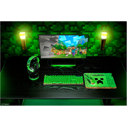 Razer BlackWidow V4 X | Gaming keyboard | Wired | US | Minecraft Edition | Razer Green Mechanical Switches (Clicky)