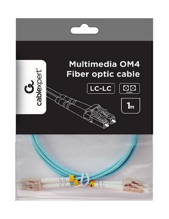 Cablexpert CFO-MDOM4-LC/LC-1M Multimode Duplex OM4 50/125 Fiber Optic Cable, LC/LC, 1 m | Cablexpert