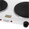 Adler Hot Plate | AD 6520 | Number of burners/cooking zones 2 | White | Electric