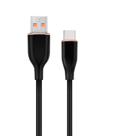 Kabel USB 2.0 typ C(AM/CM) oplot silikonowy Gembird 1.5m czarny