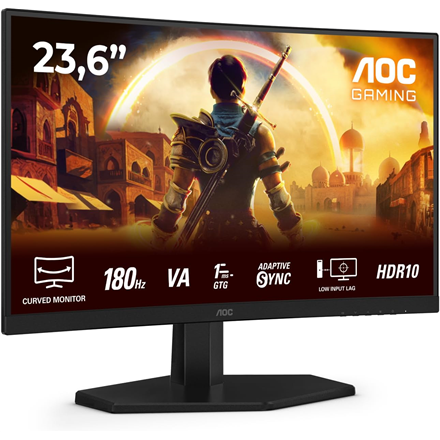 AOC Gaming monitor | C24G42E | 24 " | VA | FHD | 16:9 | 180 Hz | 0.5 ms | 1920 x 1080 pixels | 250 cd/m² | HDMI ports quantity 2 | Black