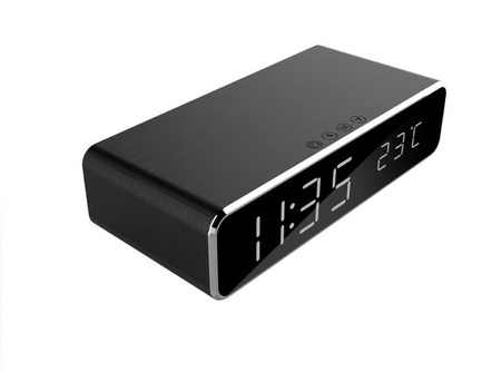 Gembird DAC-WPC-01 Digital alarm clock with wireless charging function, black Gembird