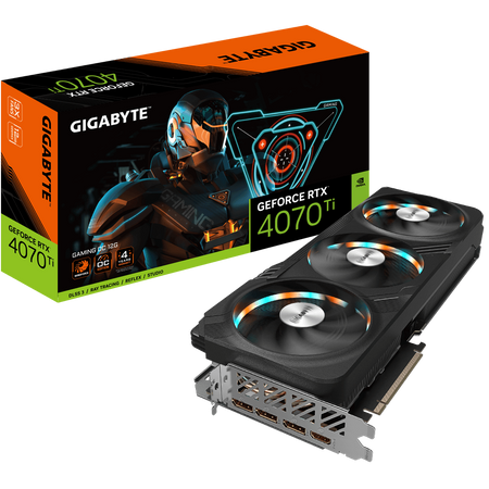 Gigabyte GV-N407TGAMING OC-12GD 1.0 NVIDIA 12 GB GeForce RTX 4070 Ti GDDR6X PCI-E 4.0 HDMI ports quantity 1 Memory clock speed 21000 MHz