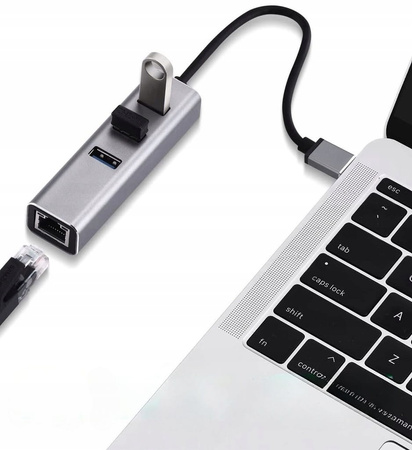 KARTA SIECIOWA HUB USB 3.0 GIGABIT RJ45 1000Mb RJ45 ADAPTER PRZEJŚCIÓWK LAN
