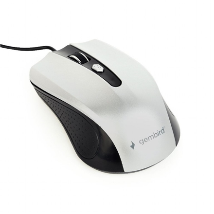 Gembird Mouse  MUS-4B-01-BS Standard Black/ silver USB