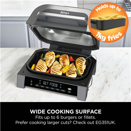 NINJA | 6-in-1 MAX Grill and Air Fryer | DG551EU | 3.8 L | Number of programs 6 | Silver/Black