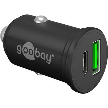 Goobay 61739 Dual-USB Car Fast Charger USB-C PD, 45 W