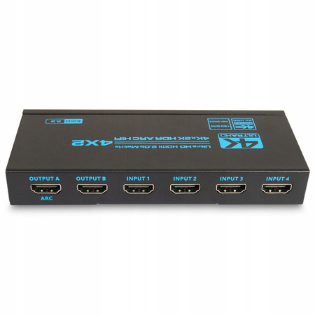 MATRIX HDMI 2.0 4x2 SWITCH 4K60HZ HDCP 2.2 HDR ARC