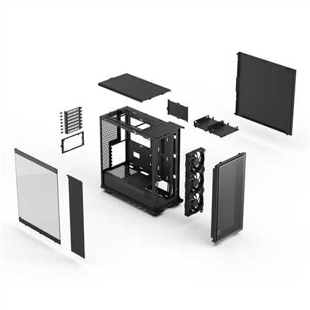 Fractal Design Case | Epoch | Black TG Light Tint | ATX | Power supply included No
