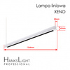 Lampa LED,HanksLight,liniowa,white, alu,zwiesz,1264mm,up21/down36W, AC230V,4000K