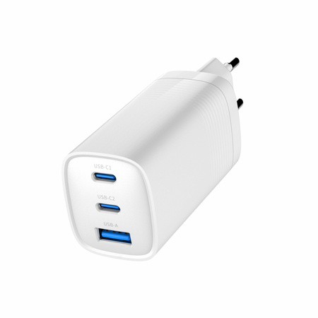 ŁADOWARKA SIECIOWA GaN PD/QC 4.0 2x USB-C 1x USB-A 65W ART