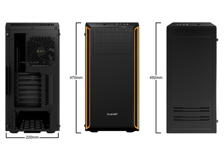 be quiet! Pure Base 600 Midi-Tower - orange Window