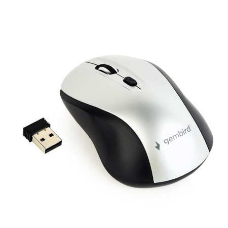 Gembird MUSW-4B-02-BS  Wireless optical mouse, black/silver Gembird