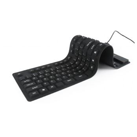 Gembird Flexible keyboard, Wired, US, USB + PS/2