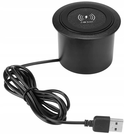 ŁADOWARKA INDUKCYJNA BIURKOWA CHOWANA + HUB 2xUSB