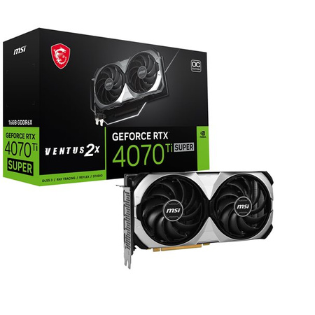 MSI | GeForce RTX 4070 Ti SUPER 16G VENTUS 2X OC | NVIDIA | 16 GB | GeForce RTX 4070 Ti SUPER | GDDR6X | PCI Express 4.0 | Memory clock speed 2640 MHz