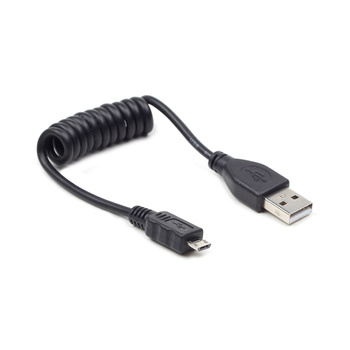 Kabel micro USB-USB 2.0, spirala Gembird AM-BM (0,2-0,6 m)