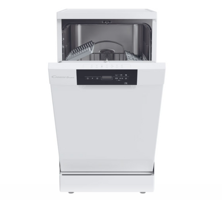 Candy Dishwasher | CDPH 2D1047W-01 | Free standing | Width 45 cm | Number of place settings 10 | Number of programs 7 | Energy efficiency class E | Display | White