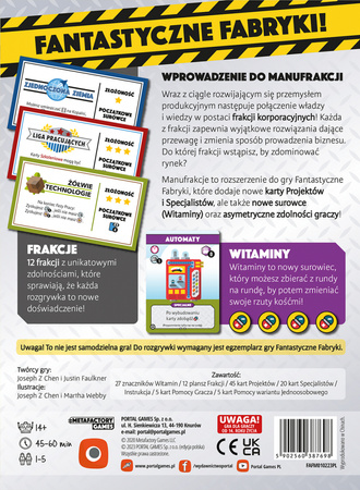 GRA FANTASTYCZNE FABRYKI: MANUFRAKCJE dodatek - PORTAL GAMES