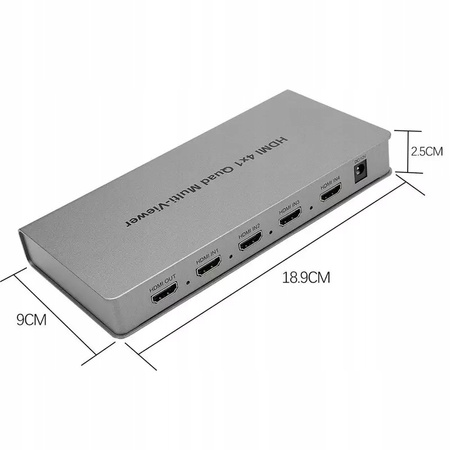 DZIELNIK HDMI 4 na 1 QUAD MULTI VIEWER PRZEŁĄCZNIK