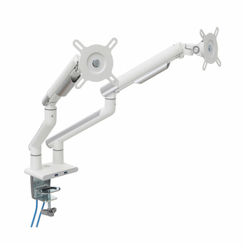 UCHWYT BIURKOWY GAZOWY DO 2 MONITORÓW LED/LCD 17-32" L-20GD ART 2-9kg 2xUSB 3.0 PREMIUM ALU