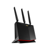Asus LTE Modem Router 4G-AC86U Wireless-AC2600 802.11ac 800+1733 Mbit/s 10/100/1000 Mbit/s Ethernet LAN (RJ-45) ports 4 Mesh Support No MU-MiMO Yes 3G/4G via optional USB adapter Antenna type  Dual-band 1 x USB 2.0
