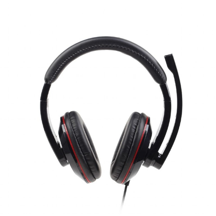 Gembird MHS-001-GW Stereo headset 3.5 mm, Glossy black, Built-in microphone