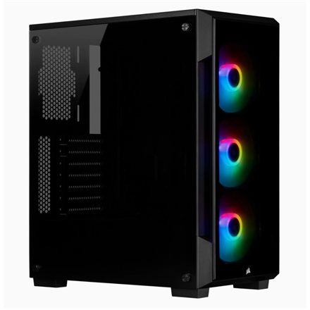 Corsair Tempered Glass Mid-Tower Smart Case iCUE 220T RGB Side window,  Mid-Tower, Black, Power supply included No, Steel, Tempered Glass