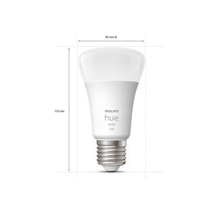 Philips Hue W Starter Kit 9,5W A60 E27 3pcs, Bridge, Switch Philips Hue Hue W Starter Kit 9,5W A60 E27, 3pcs, Bridge, Switch E27 9.5 W Warm White 2700K Bluetooth and Zigbee