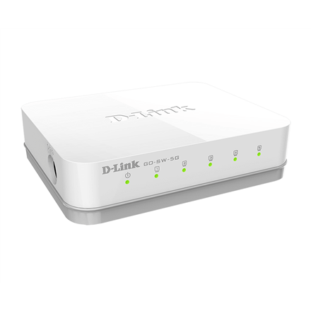 D-Link Switch GO-SW-5G/E Unmanaged Desktop 1 Gbps (RJ-45) ports quantity 5 Power supply type External