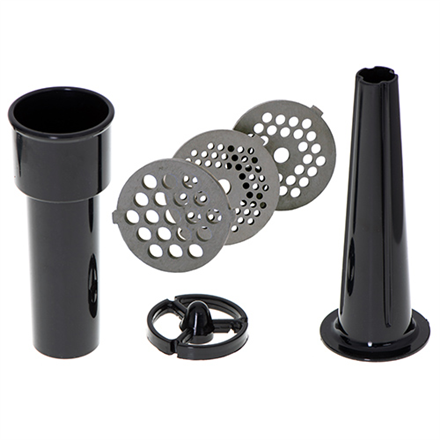 Adler Meat mincer AD 4811 Black 600 W Number of speeds 1 Throughput (kg/min) 1.8 3 replaceable sieves: 3mm for grinding poppies and preparing meat and vegetable stuffing; 5mm for meatballs, Roman roast and beef burgers; 7mm for coarsely ground sausages,