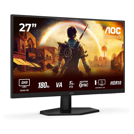 AOC Q27G42XNE | 27 " | VA | QHD | 16:9 | 180 Hz | 1 ms | 2560 x 1440 pixels | 300 cd/m² | HDMI ports quantity 2 | Black