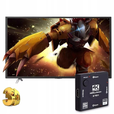 SWITCH 3x1 HDMI 2.0 PRZEŁĄCZNIK ROZDZIELACZ 4K60HZ