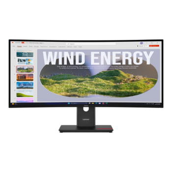 Lenovo ThinkVision | T34WD-40 | 34 " | VA | 21:9 | 120 Hz | 4 ms | 3440 x 1440 pixels | 300 cd/m² | HDMI ports quantity 1 | Eclipse black | Warranty 36 month(s)