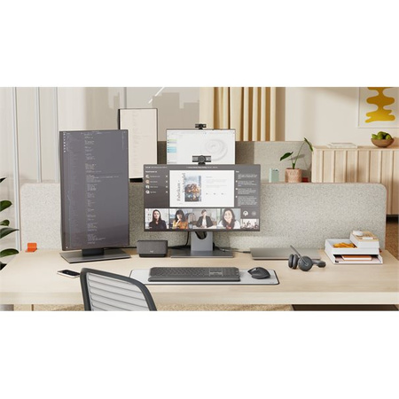 Logitech Webcam MX BRIO 705 for Business 4K silver/black AI image enhancement, RightSight, RightLight