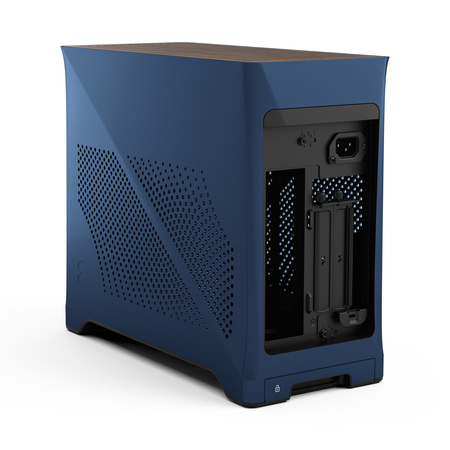 Fractal Design Era 2 Mini-ITX Gehäuse, Walnussholz-Panel – Blau