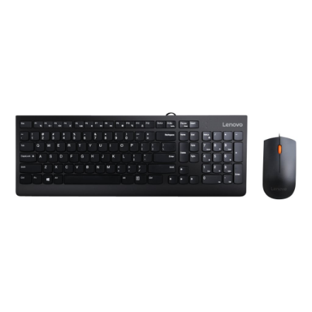 Lenovo USB Combo Keyboard & Mouse 300 Keyboard and Mouse Combo A keyboard & mouse combo that features a modern, space-saving design giving your desk a clean and stylish appeal. To go along with its design, the keyboard features a waterproof exterior keepi