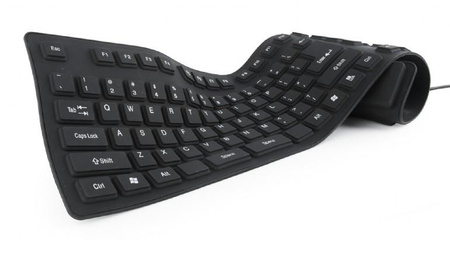 Gembird Flexible keyboard, Wired, US, USB + PS/2