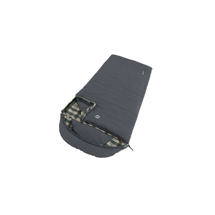 Outwell Camper, Sleeping Bag, 235 x 90 cm, 2 way open - auto lock, L-shape, Grey